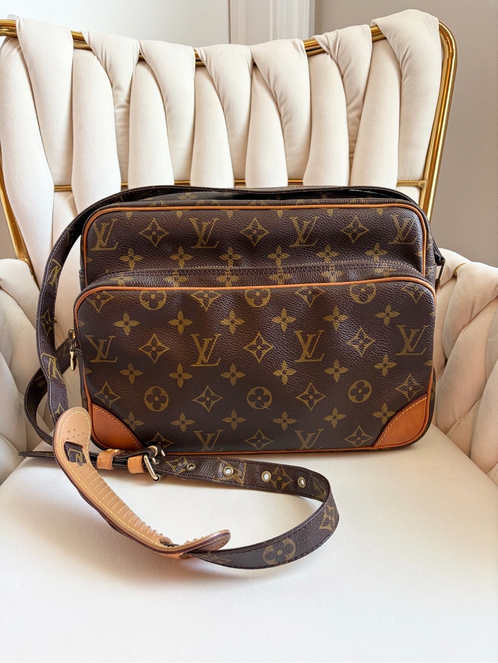Louis Vuitton Nile Brown Monogram Canvas Crossbody Bag
